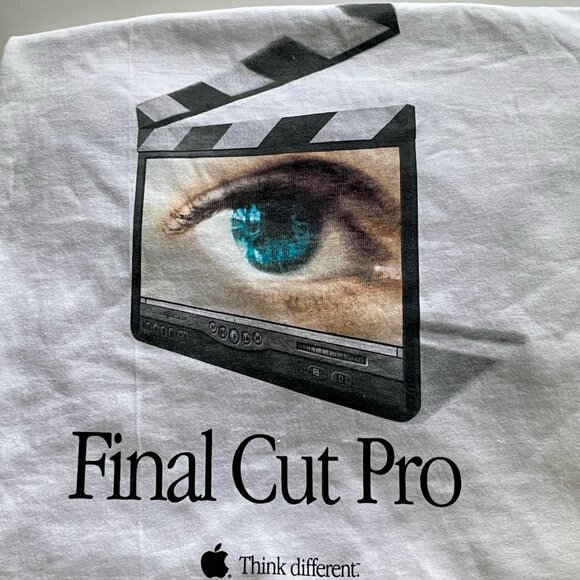 Vintage Apple Computer - Think Different Final Cut Pro T-Shirt Large - Picture 3 of 7
